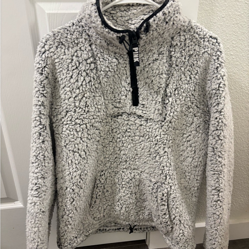 PINK Victoria's Secret Sherpa Sweater - Gray